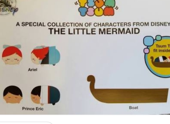 Disney Tsum Tsum Little Mermaid Ariel Eric Kiss - Picture 2 of 2